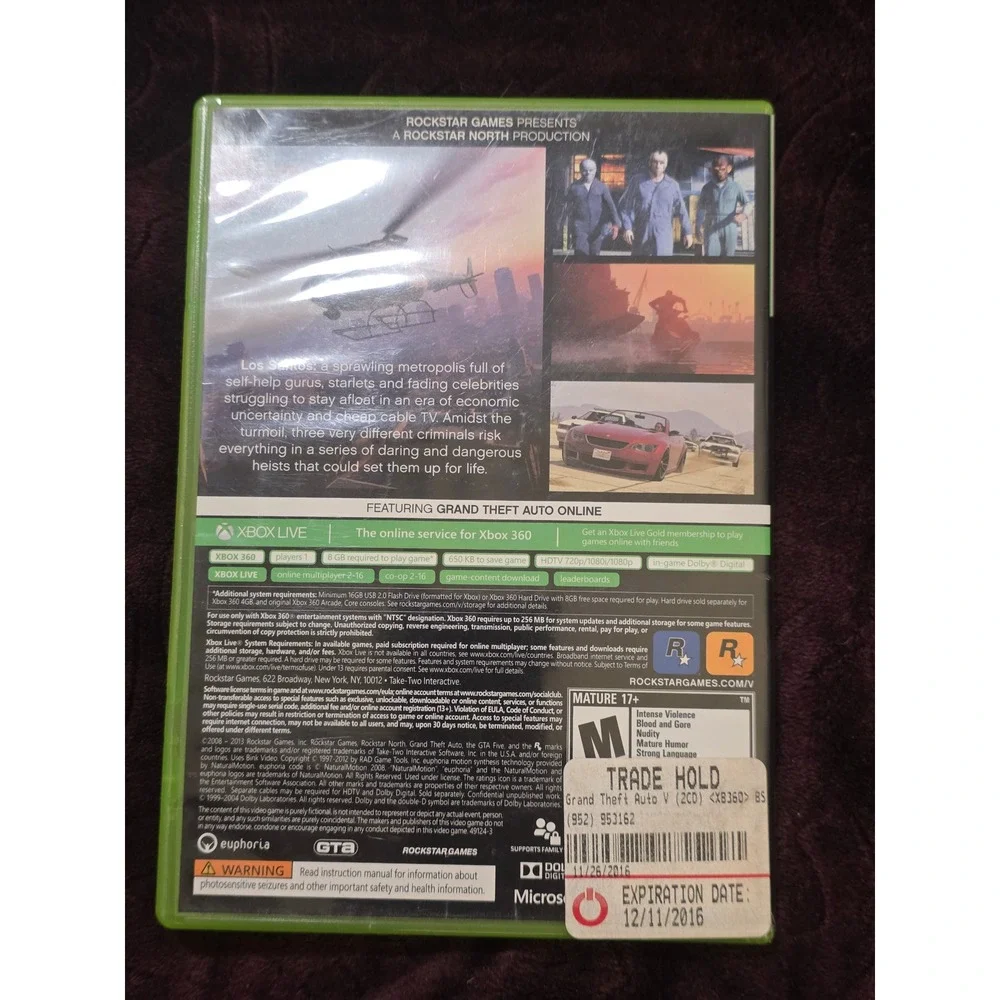 Rockstar Grand Theft Auto V Xbox 360 Standard Multicolor Fair 49124-3